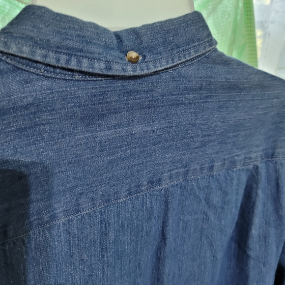 (2636) New England Gentleman, Mens, M, long sleeve denim Shirt - Picture 6 of 10